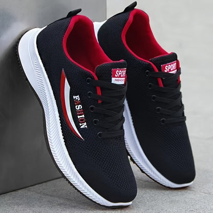 Breathable running sneakers for men with lace-up design, PVC sole, and versatile style; ideal for summer and casual wear.