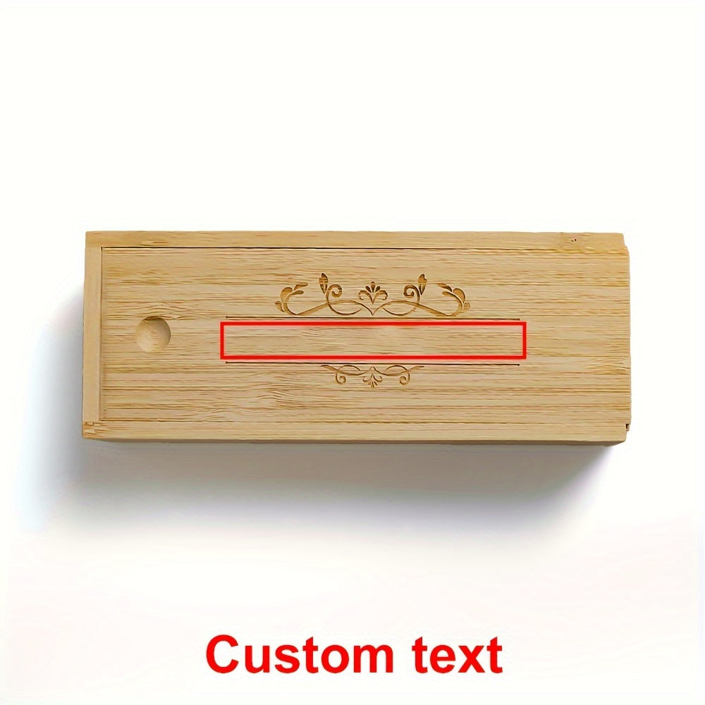 Personalized Bamboo Pregnancy Test Box - Ideal for Revealing News & Souvenirs, Pale Yellow