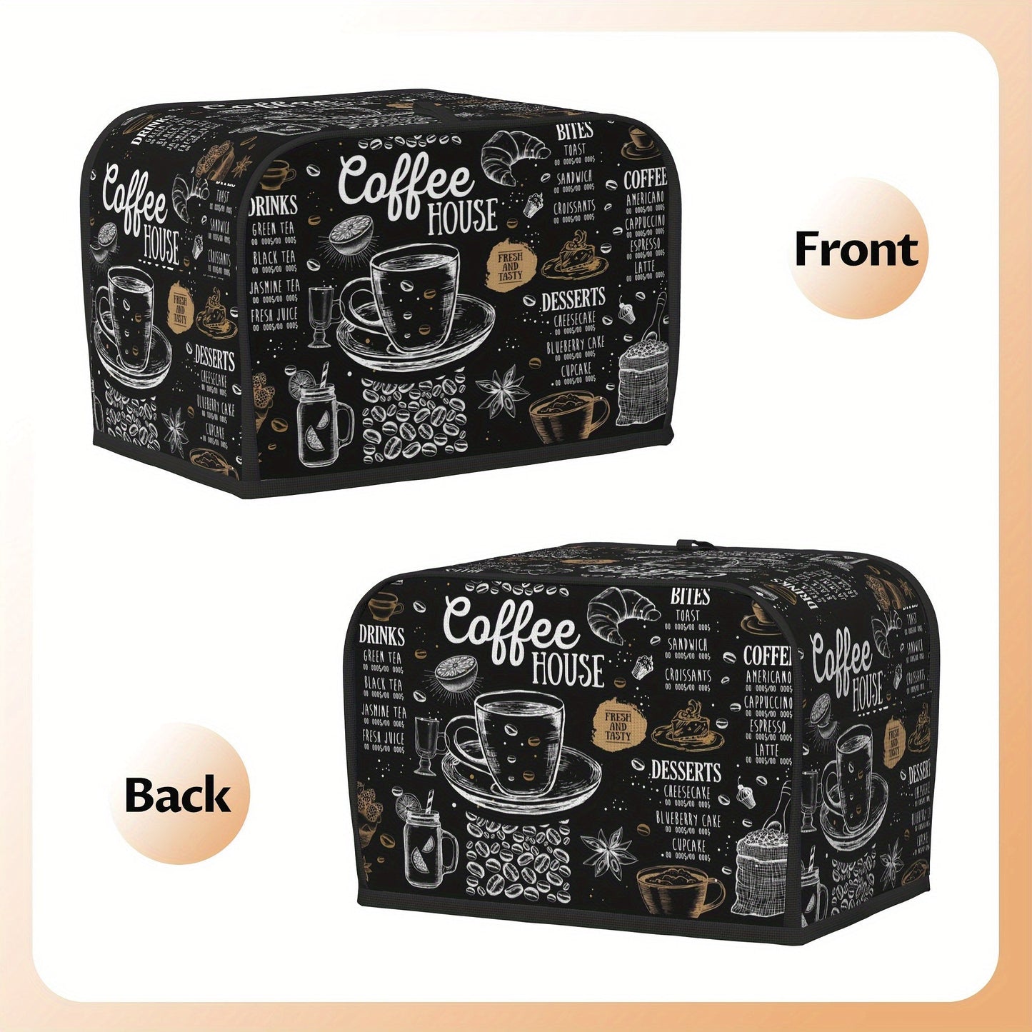 Protect your coffee patterned bread maker with this dustproof cover. Available in a set of 1 or 2, these small appliance covers prevent fingerprints and enhance kitchen decor. Upgrade your kitchen with the ZSCFBJM Bread Maker Cover.