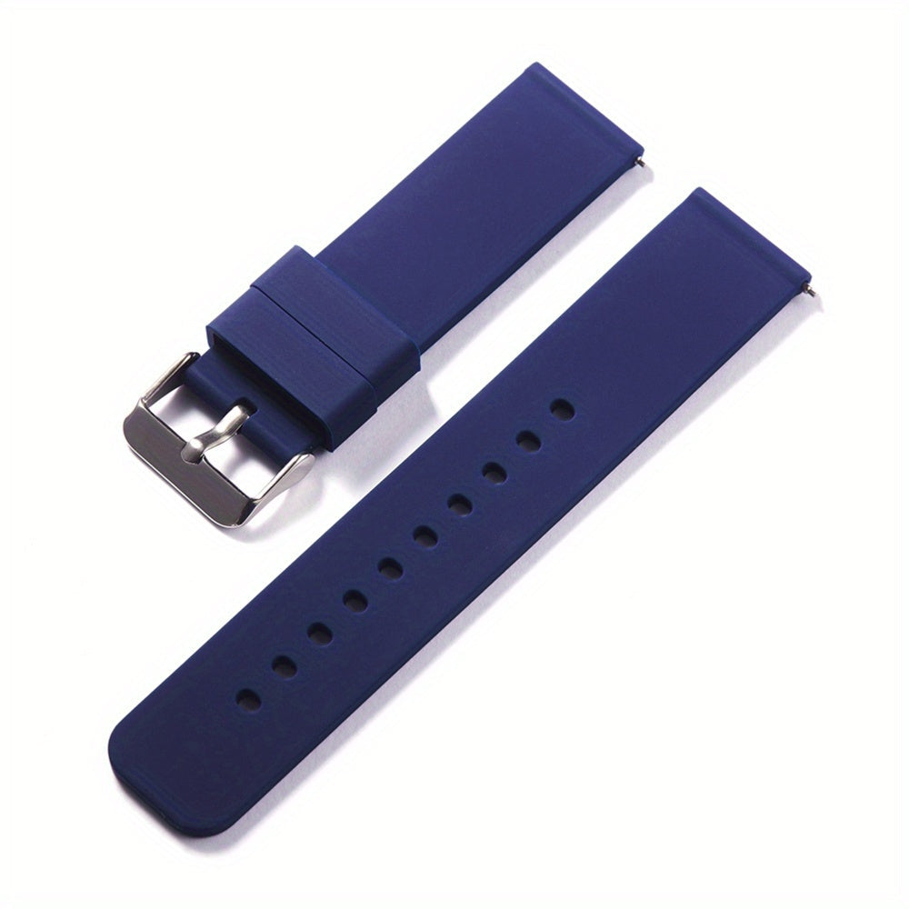 This silicone strap watch band comes in various sizes and is suitable for both women and men. The polished buckle and waterproof design make it perfect for sports activities. This strap makes an excellent gift option.