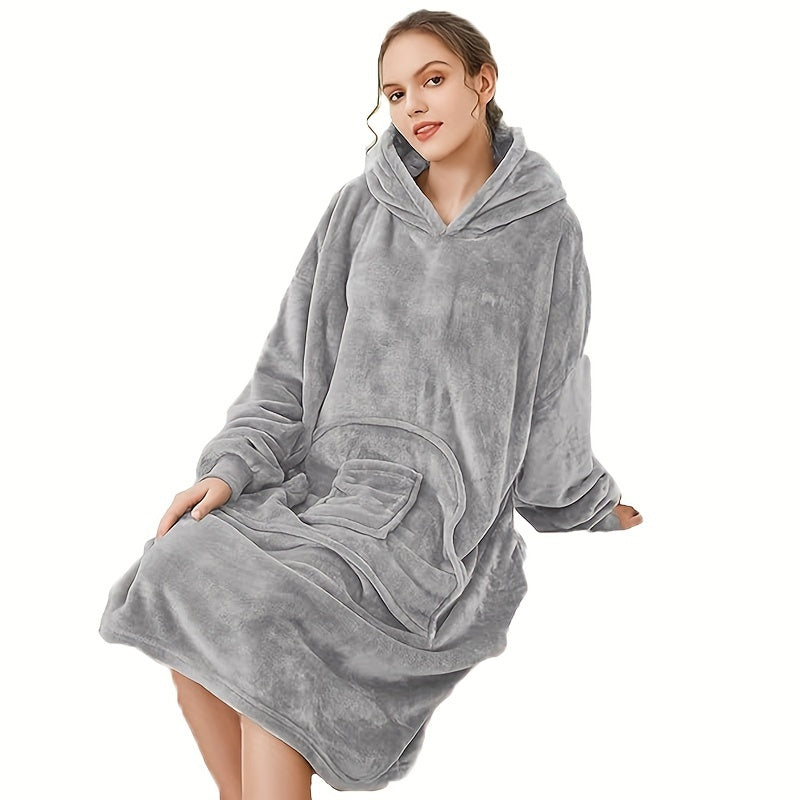 Wearable Blanket Hoodie for Women and Men - Oversized, Super Soft and Warm Sweatshirt Blanket with Big Pocket - Comfortable and Cozy for Adults