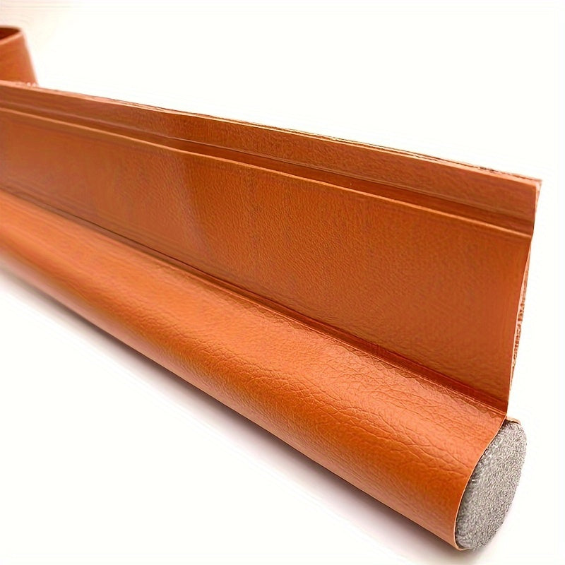 Self-Adhesive Draft Stopper: Faux Leather Strip for Soundproofing, Wind Block, Water Resistance - Home Decor Must-Have.