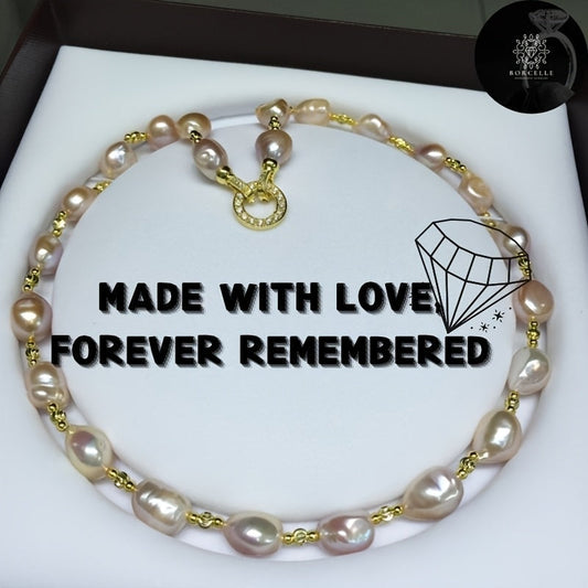 Stylish Baroque Freshwater Pearl Hand Bracelet, Exuding High-End Elegance, Guaranteed Quality, Ideal for Birthday Gifts for Girlfriend or Best Friend, Suitable for Everyday Wear and Special Events, Perfect Valentine's Day Present - Comes in a Surprise