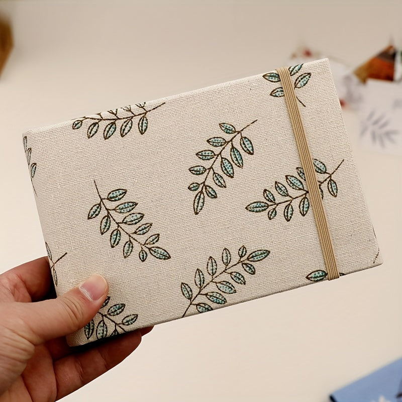 A creative photo album with 100 pockets, measuring 15.24 cm, tied with a rope. Perfect for family, couples, and studio souvenirs, and makes a great gift for the autumn festival, Thanksgiving, and holiday season.