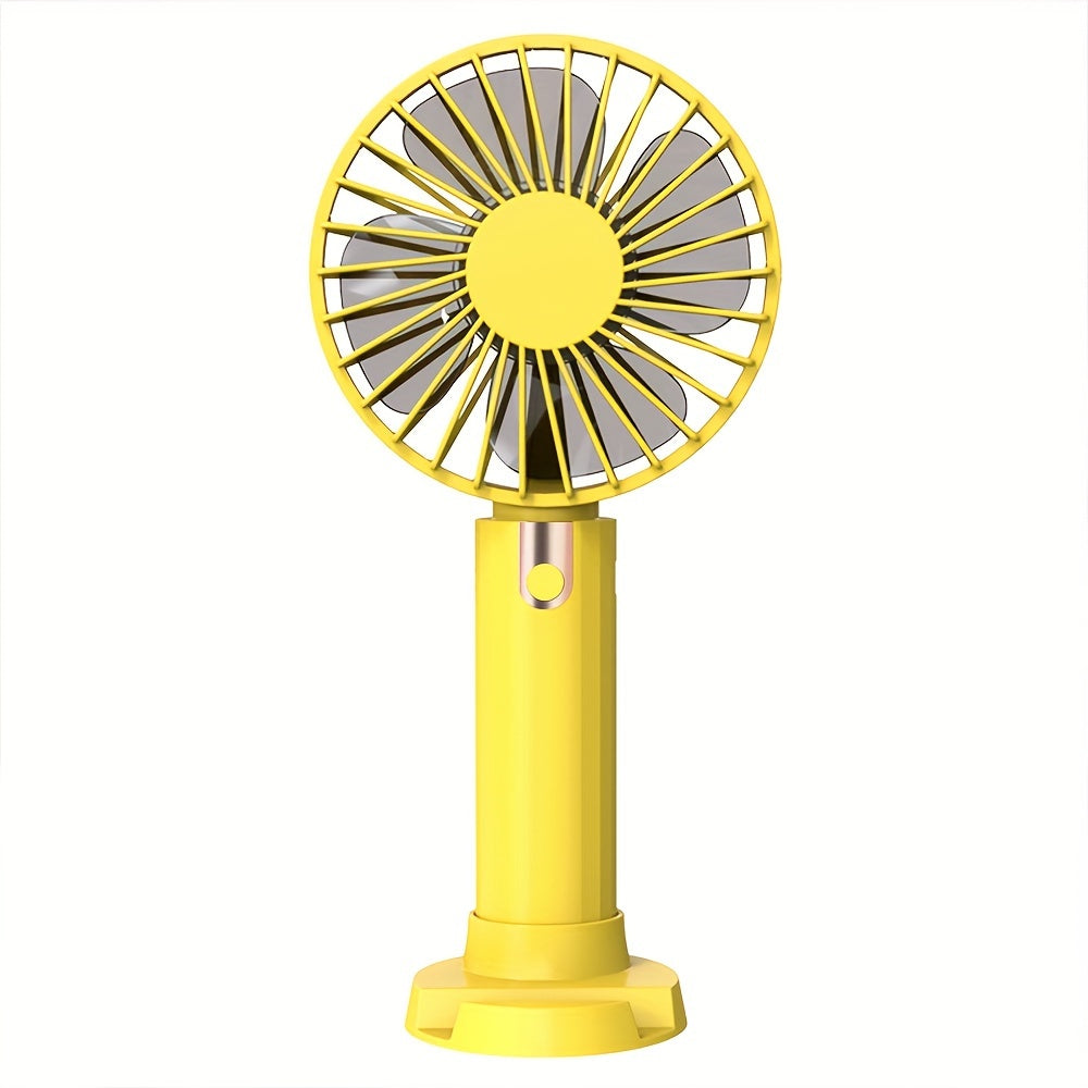 Stay cool anywhere with this lightweight, handheld mini fan that is ultra-portable and USB rechargeable. Perfect for office, outdoor activities, travel, and camping.