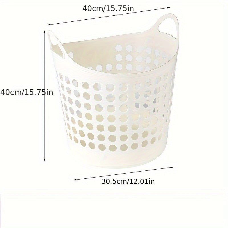 Contemporary Mesh Laundry Basket with Handles - Ideal Storage Option for Bathroom, Bedroom, and Living Room