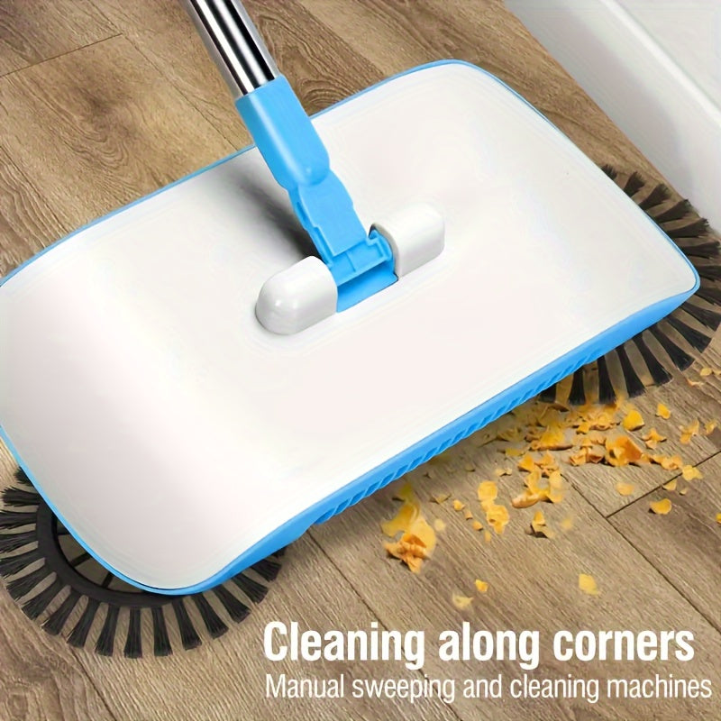 Home Cleaning Tool: 2-in-1 Automatic Household Sweeper Mop with Windproof Broom, Dustpan & Mopping Function - No Electricity Needed, Perfect for Living Room, Bedroom, Kitchen - Made of Durable Plastic