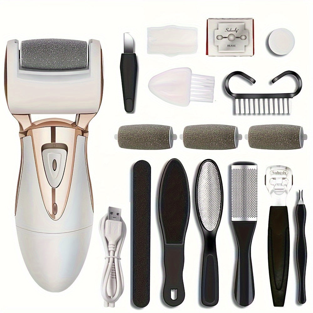 GERTZY Rechargeable Electric Foot File - USB Powered Callus Remover Kit with Nickel Battery for Smooth Feet.