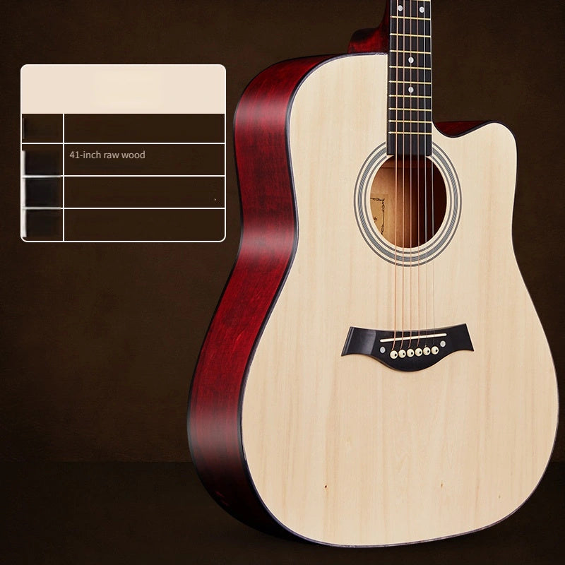 41-Inch Basswood Acoustic Guitar with Gig Bag, 21 Frets, Tuning Pegs, ABS Nut, Matte Finish, Steel Strings.