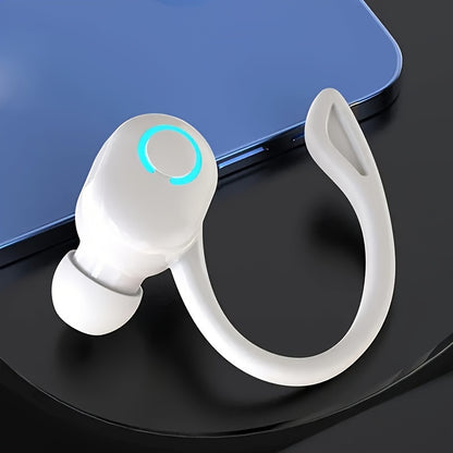 Wireless earbuds with volume control, semi-open-back design, universal compatibility, sport & business portable, long standby, built-in mic, for adults.