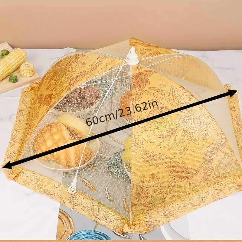 Royal style foldable dish cover for fly-proofing and protecting food outdoors. Ideal for home kitchens, outdoor parties, picnics, barbecues, and kitchen supplies.