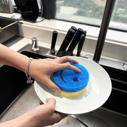 Temperature-sensitive, durable PC material cleaning sponges available in packs of 2, 4, 6, or 8. Suitable for use in the kitchen, bathroom, glass, and living room. These scratch-free sponges are perfect for dishwashing and pot scrubbing.