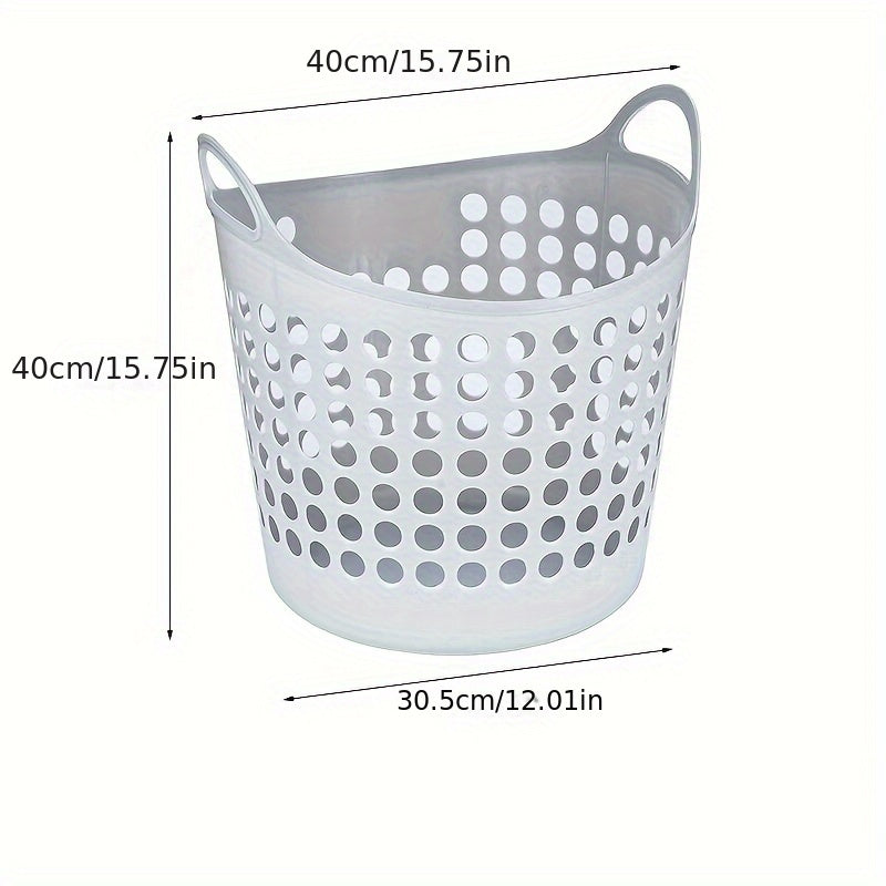 Contemporary Mesh Laundry Basket with Handles - Ideal Storage Option for Bathroom, Bedroom, and Living Room