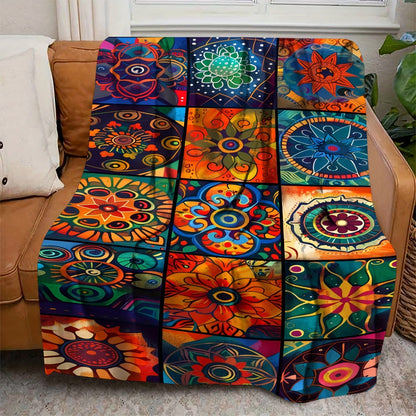 The Cozy Mandala Flannel Throw Blanket is the perfect combination of softness, warmth, and versatility. Whether you use it on the couch, bed, in the office, or while traveling, this blanket will keep you cozy and comfortable.