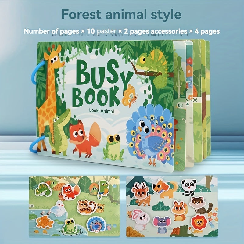 Interactive busy book for kids 3+ with gel vehicle theme, stimulating cognitive skills with vibrant illustrations and engaging activities, perfect educational toy for winter.