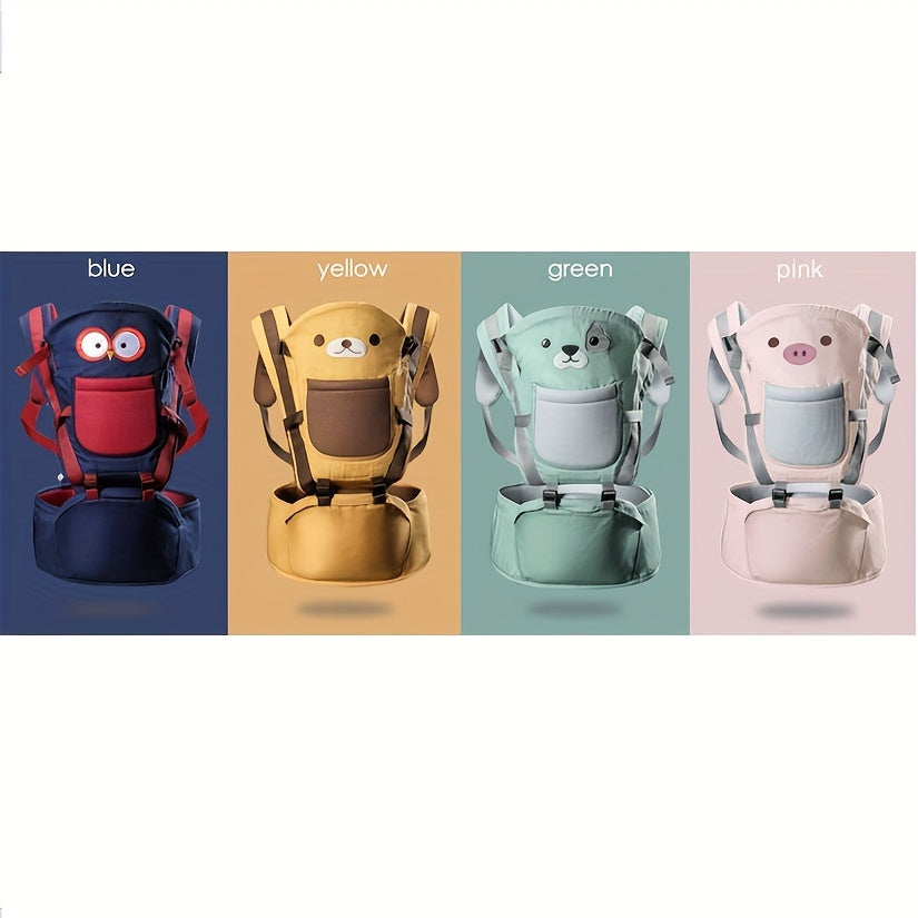 Multi-Size 3-in-1 Ergonomic Baby Carrier with Hip Seat, Adjustable from Newborn to Toddler, Made of Phthalate-Free Cotton Material, Versatile Infant Sling for Breastfeeding, Suitable for Ages 0-3 Years.