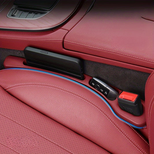 Car Seat Gap Filler with Multi-Storage Compartments - Leak-Proof Interior Strip, Ideal for Car Storage Solutions.