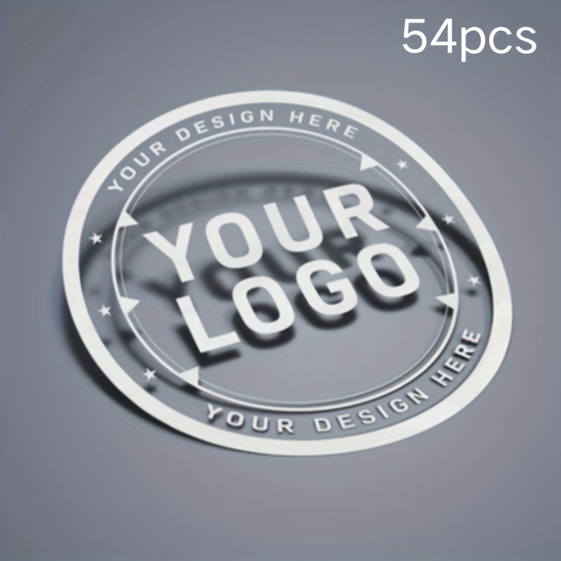 Custom stickers measuring 3.99 cm in size are available in waterproof PVC transparent and white bottom PP paper materials. These stickers can feature your logo, wedding or birthday designs, personalized labels for Christmas and Halloween gifts, or small