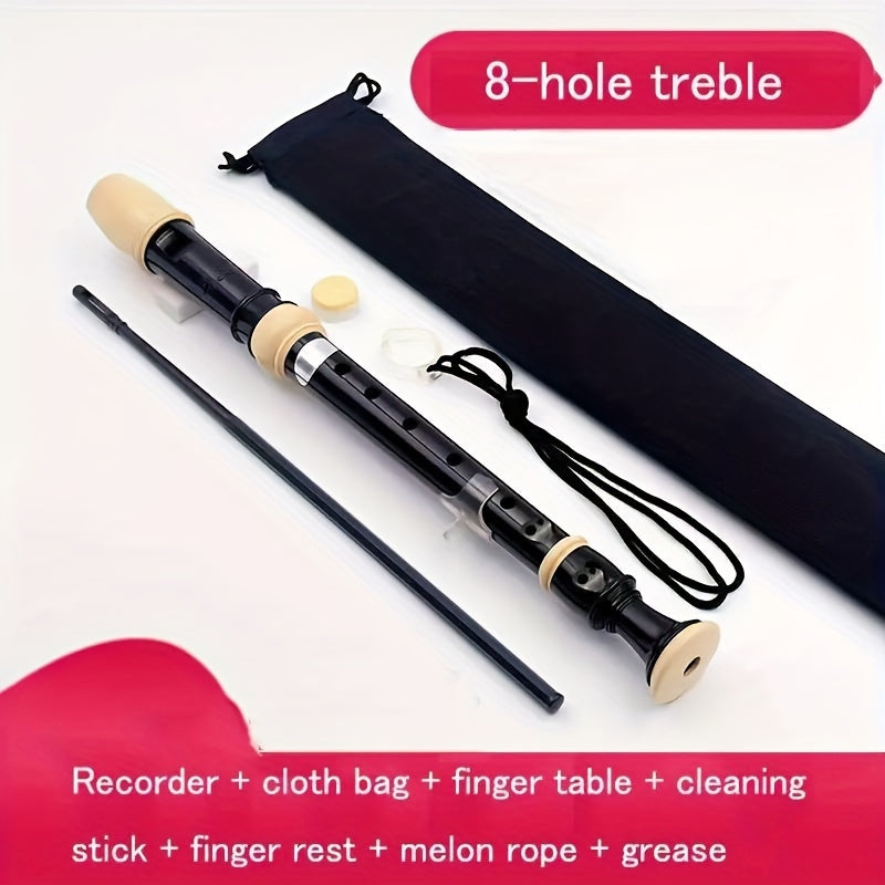 Adjustable 8-hole Treble Flute, Alto flute, Beginner Clarinet, Woodwind Instrument with Accessories.