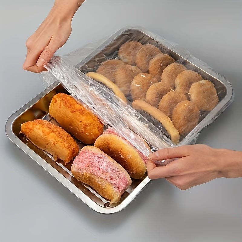 Designed for use with trays of sizes A and B, these clear plastic food covers come in a range of sizes. Ideal for home organization, they are both dustproof and waterproof, and made from food-grade materials.