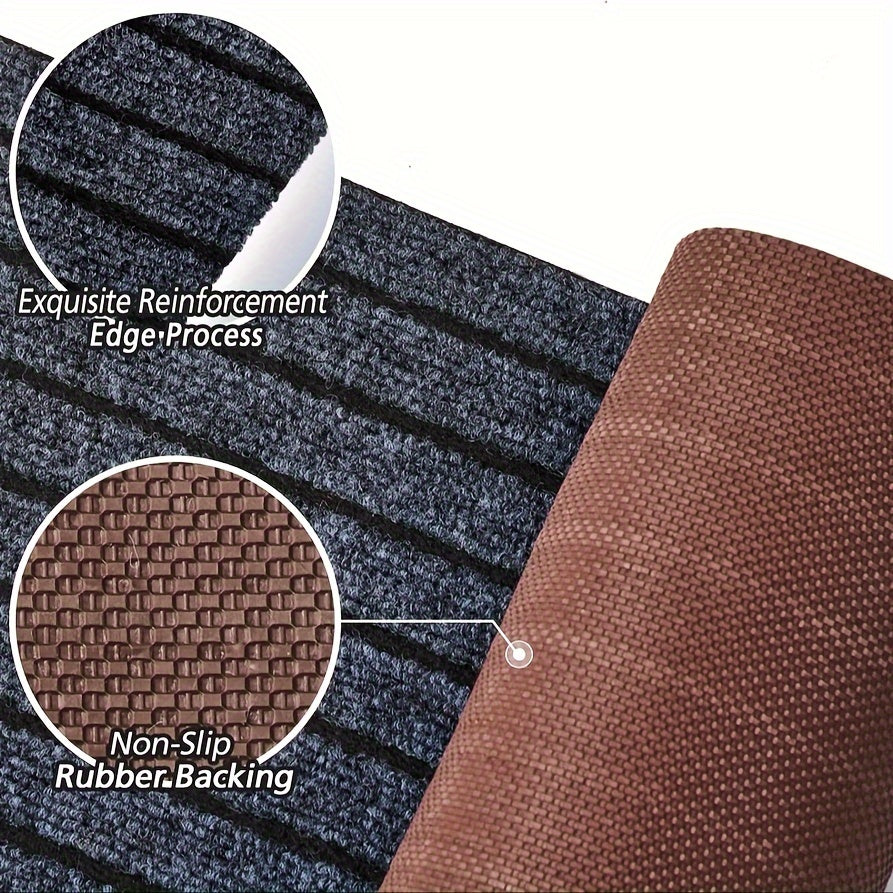 Non-slip laundry room carpet with rubber backing, washable indoor/outdoor runner carpet (1800G/㎡), ideal for entryways and balconies.