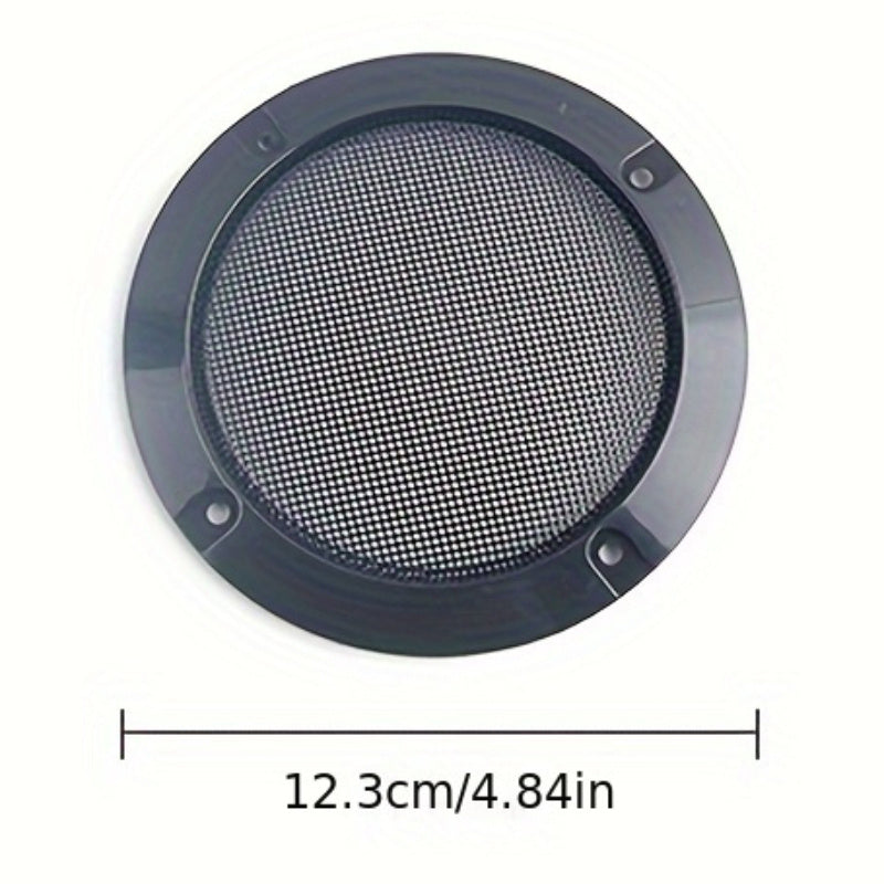 Get the 1pc Premium Black Mesh Speaker Grille for a perfect fit of 5.08cm to 25.4cm. It's easy to install with included mounting screws and features a durable metal enclosure for home audio and car stereo systems. Ideal for DIY projects and audiophiles