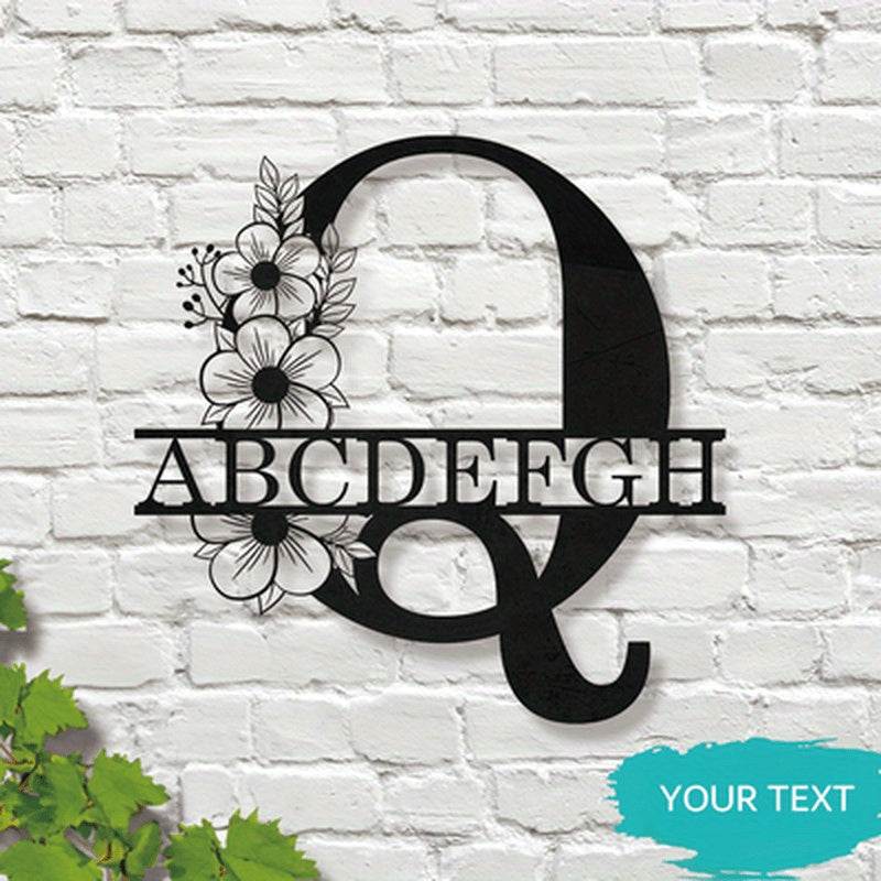 This Elegant Personalized Name Sign with Floral Design is a Customizable Iron Monogram Wall Art that is perfect for Home Decor, Wedding Favors, and Special Celebrations. Suitable for Ages 14 and up.