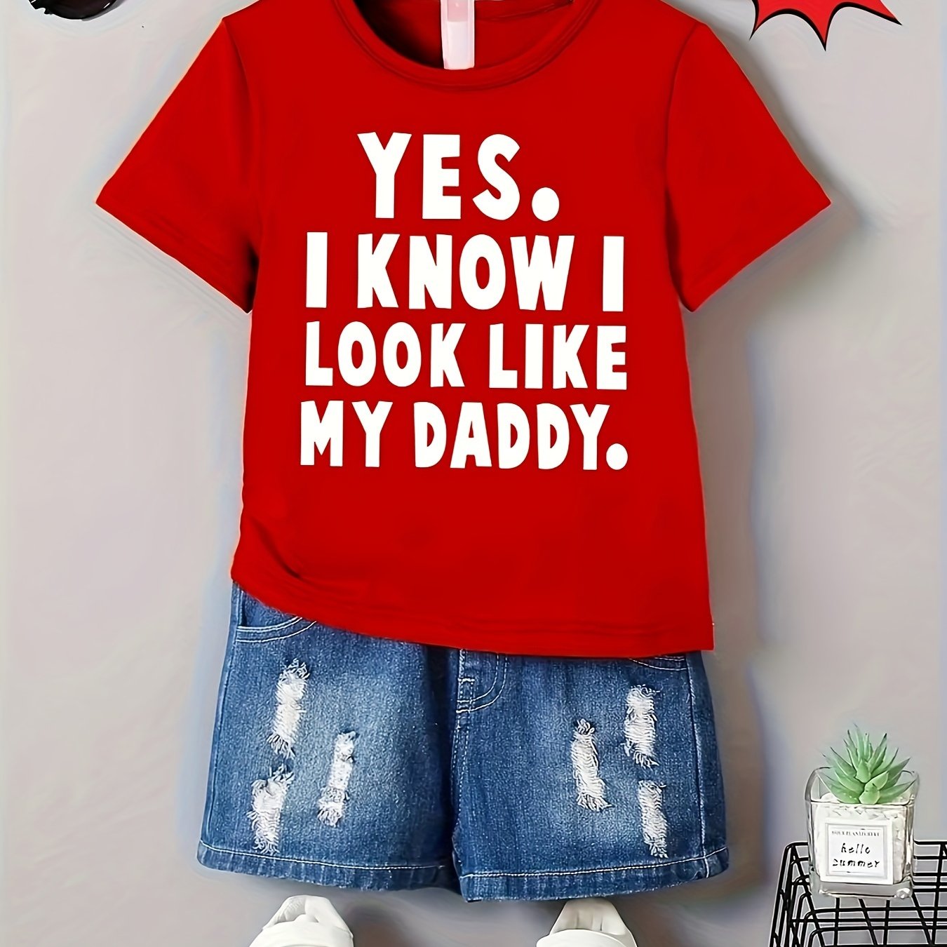 Casual summer tops for boys with "Yes I know I look like..." print. Great Father's Day gift.