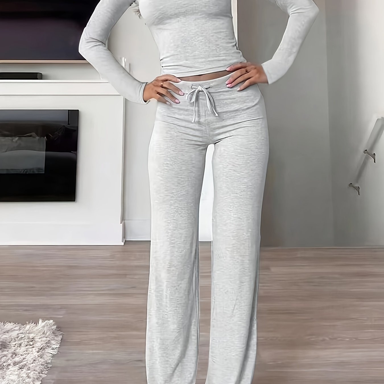 Modal ribbed long sleeve pajama set inspired by the Kardashians. Made of 95% modal and 5% spandex for comfort all year round.