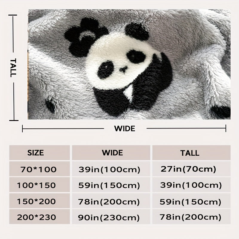 Soft, warm, and versatile flannel throw blanket with a cozy panda theme. Perfect for all seasons, whether on your bed, sofa, office, or while traveling. Easy to care for and machine washable.