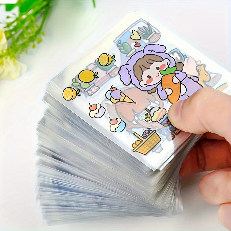 10/20/50 random cute cartoon stickers for DIY decoration, perfect for notebooks, bullet journals, scrapbooks, craft albums, and laptops.