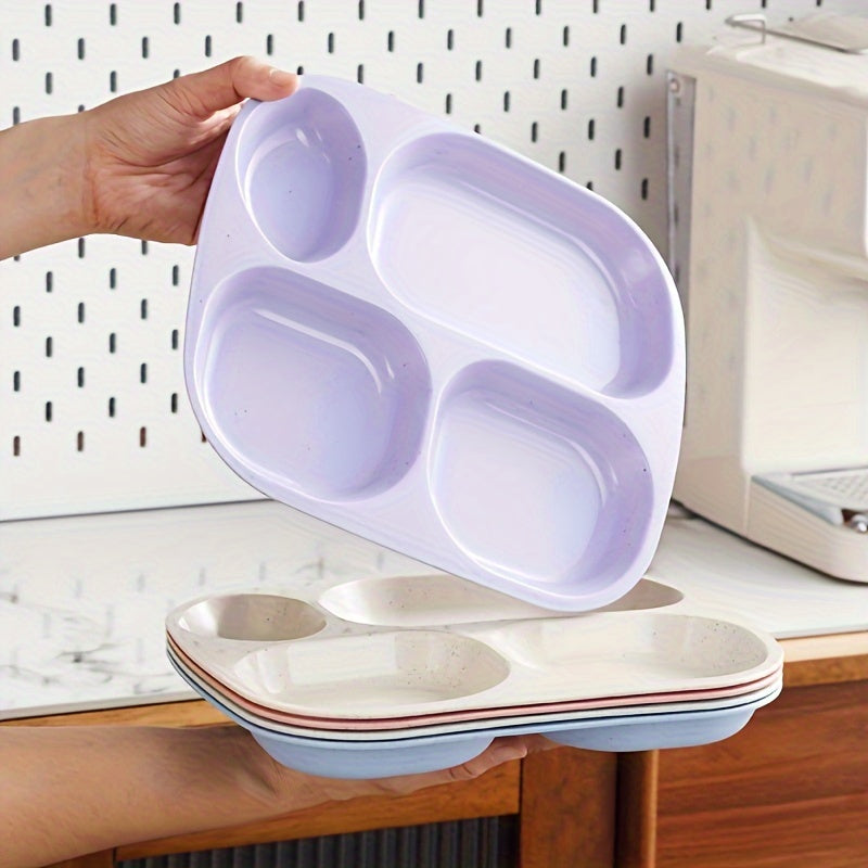 Durable and lightweight plastic dinner plates, dishwasher and microwave safe, BPA free, perfect for picnics, available in sets of 1, 4, or 5.