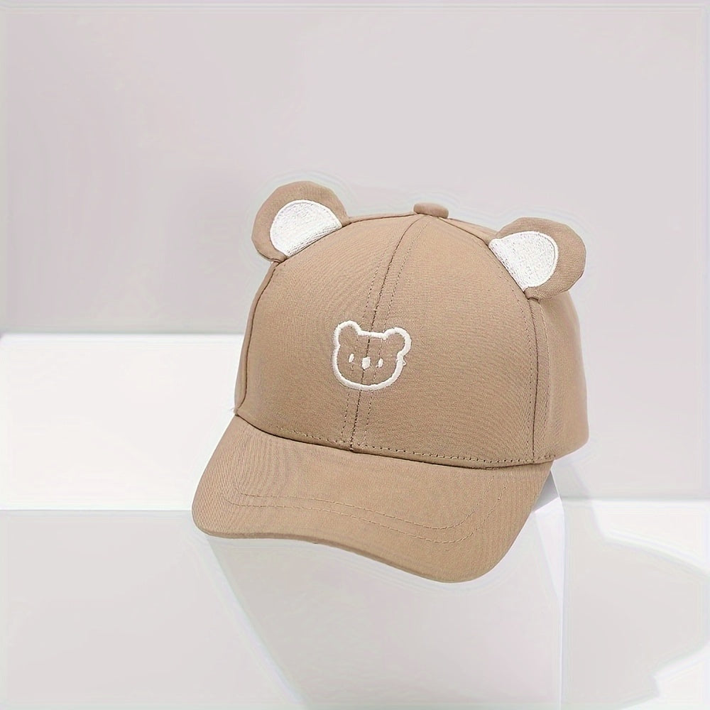 Little Bear Baseball Cap for boys and girls, perfect for summer beach outings.