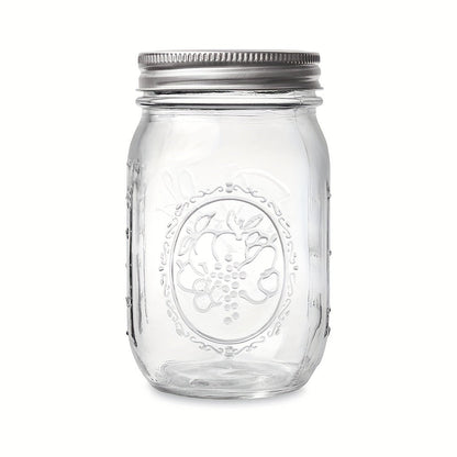 [Best-Selling] Set of 1/4/8 Glass Mason Jars - Clear with Regular Lids - Ideal for Canning, Fermenting, Pickling, Meal Prep, Overnight Oats, Jam, Fruit, and Snacks