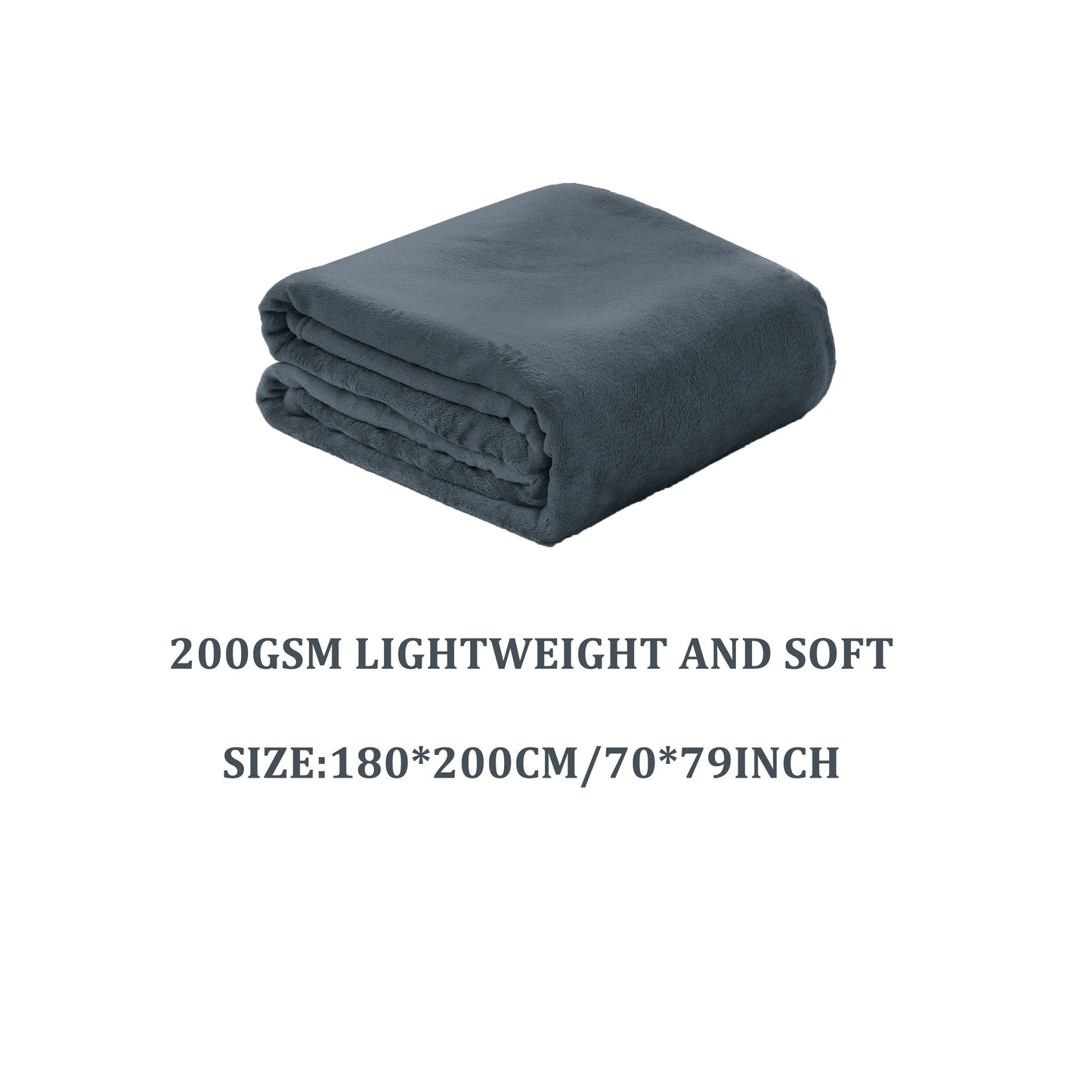 Solid Flannel Blanket, 200G, 1 piece