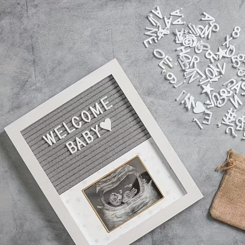 Adorable Wooden Photo Frame for Kids - Showcase your child's First Ultrasound and Special Memories, Ideal for Nursery Decoration