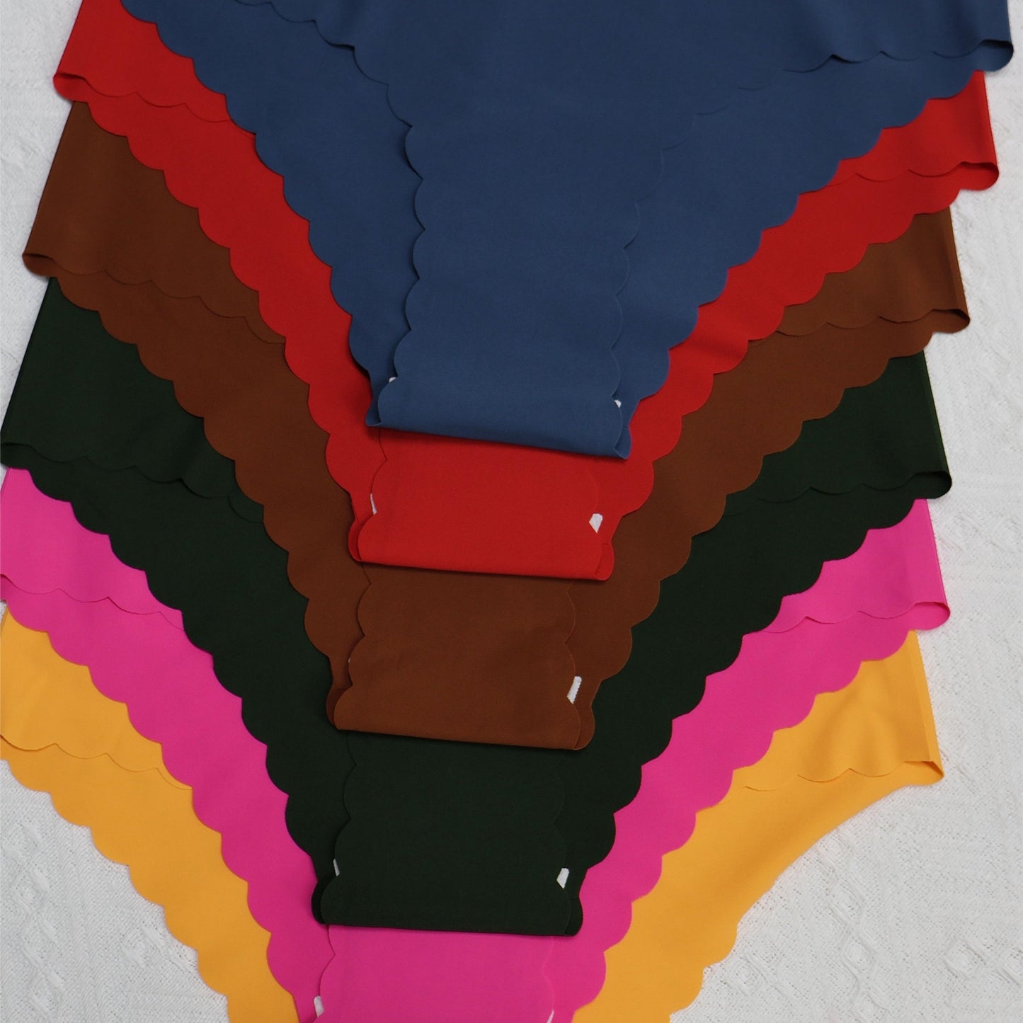 "6 Solid Scallop Trim Briefs, Sexy and Comfy Intimates Panties for Women"