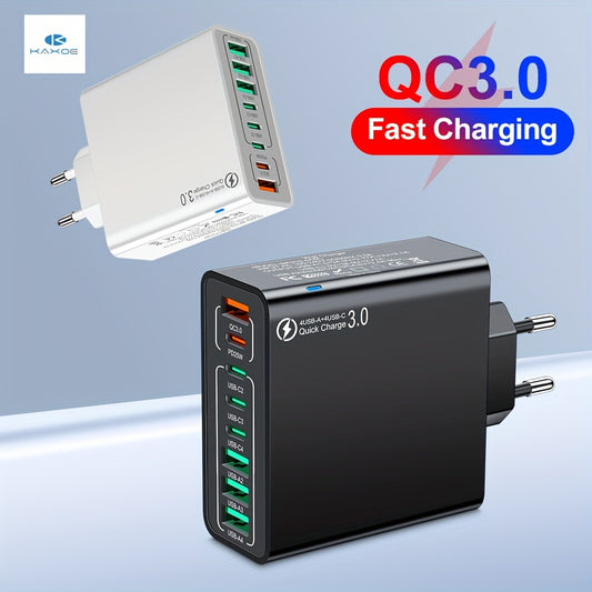 KAXOE 45W Multiport USB C Wall Charger for iPhone and Samsung with QC 3.0 Fast Charging.