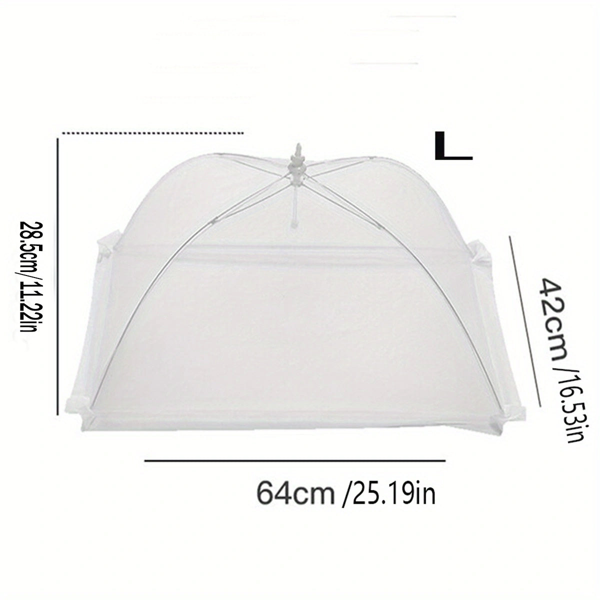 Foldable food mesh cover, anti-fly mosquito protection for meals, breathable umbrella cover for vegetables and fruit, kitchen accessory.