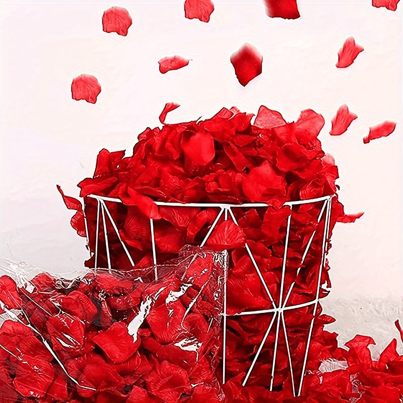 1000 artificial rose petals for romantic weddings and couples' DIY date decorations.