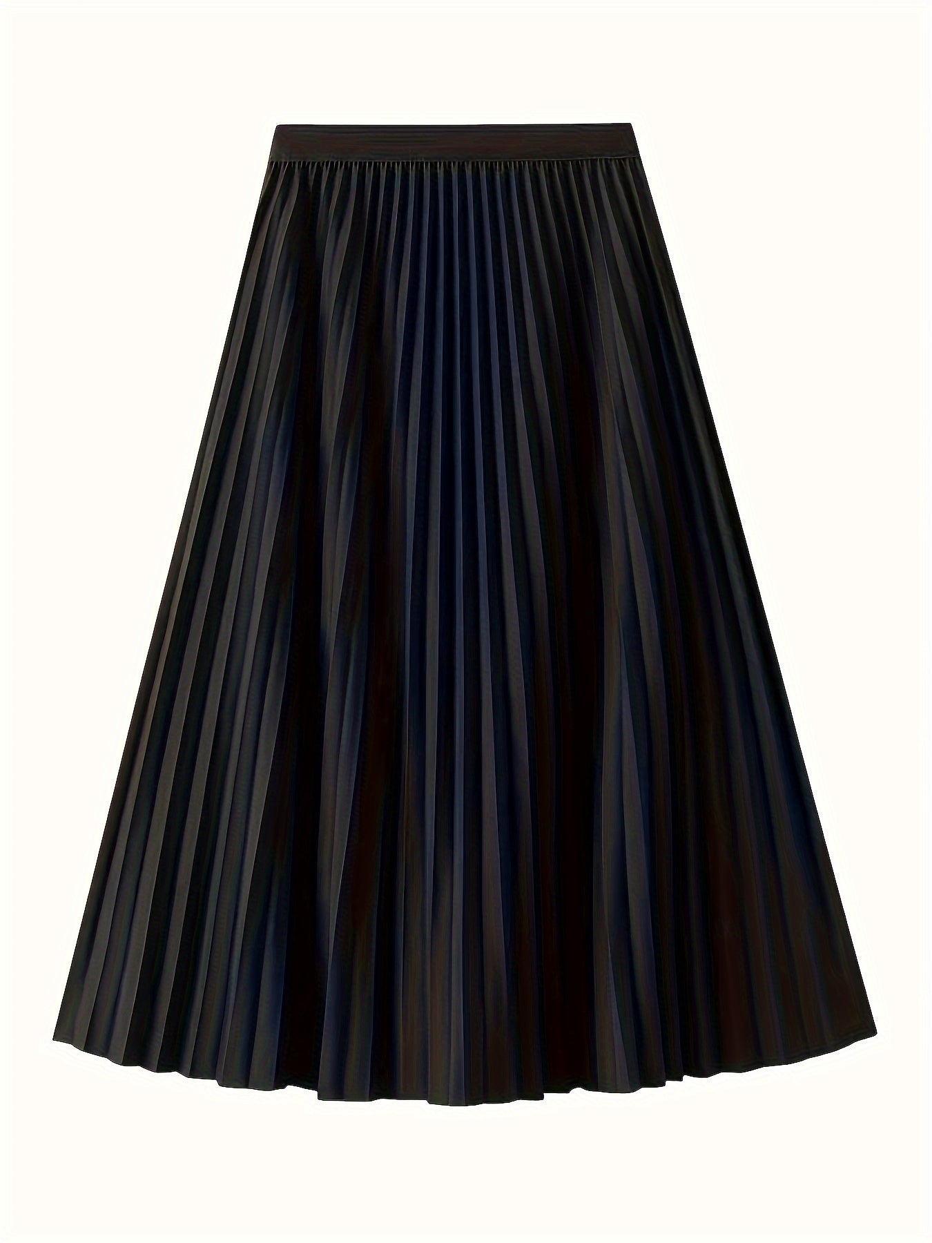 Stylish pleated midi skirt for spring and summer, women's fashion.