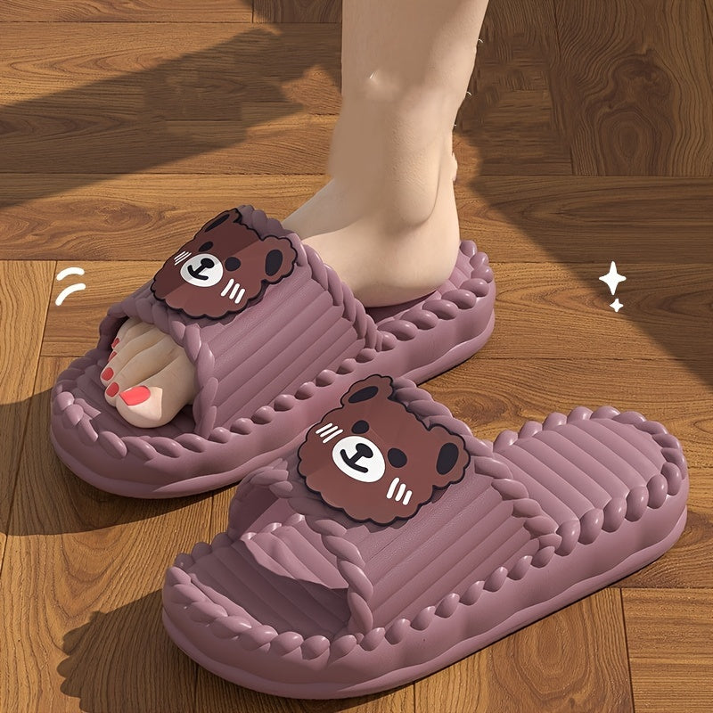 Women's Summer EVA Sandals with Adorable Bear Cartoon Slides