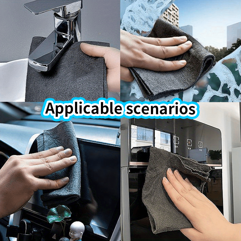 Glass Wipe Cloth Set of 5 - Multi-functional Cleaning Cloth for Car Windows, Mirrors, Household Cleaning, Kitchen, and Bathroom - Durable Microfiber Towels for Cleaning Supplies and Tools