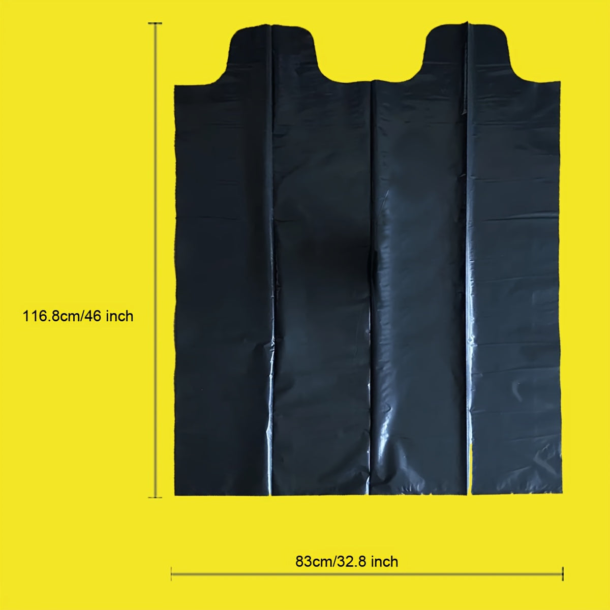 Pack of 52 Heavy Duty Black Contractor Trash Bags - Available in 158.99L & 208.2L Sizes, 2 Rolls with 26 Bags per Roll, Equipped with Handle Ties, made of High Density Polyethylene, Perfect for Construction Debris and Patio Cleanup.