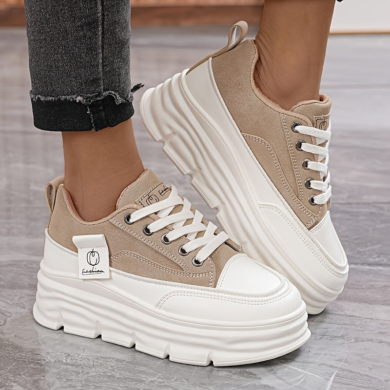 Spring 2025 trendy high-top sneakers for women with added height.