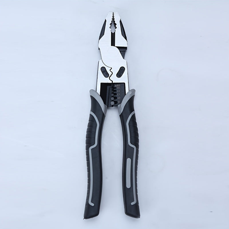 1pc 9-inch heavy-duty CR-V steel wire cutter pliers for cutting wire, sheet metal, and pipe.