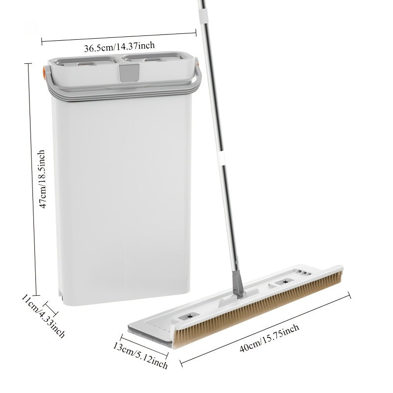 Efficiently clean your floors with the 1set Modern Home Mop and Bucket Set. Featuring an Automatic Self-Cleaning System and Hands-Free Washing, this set includes a wide 40cm floor cleaning mop that is suitable for use in the living room, bedroom