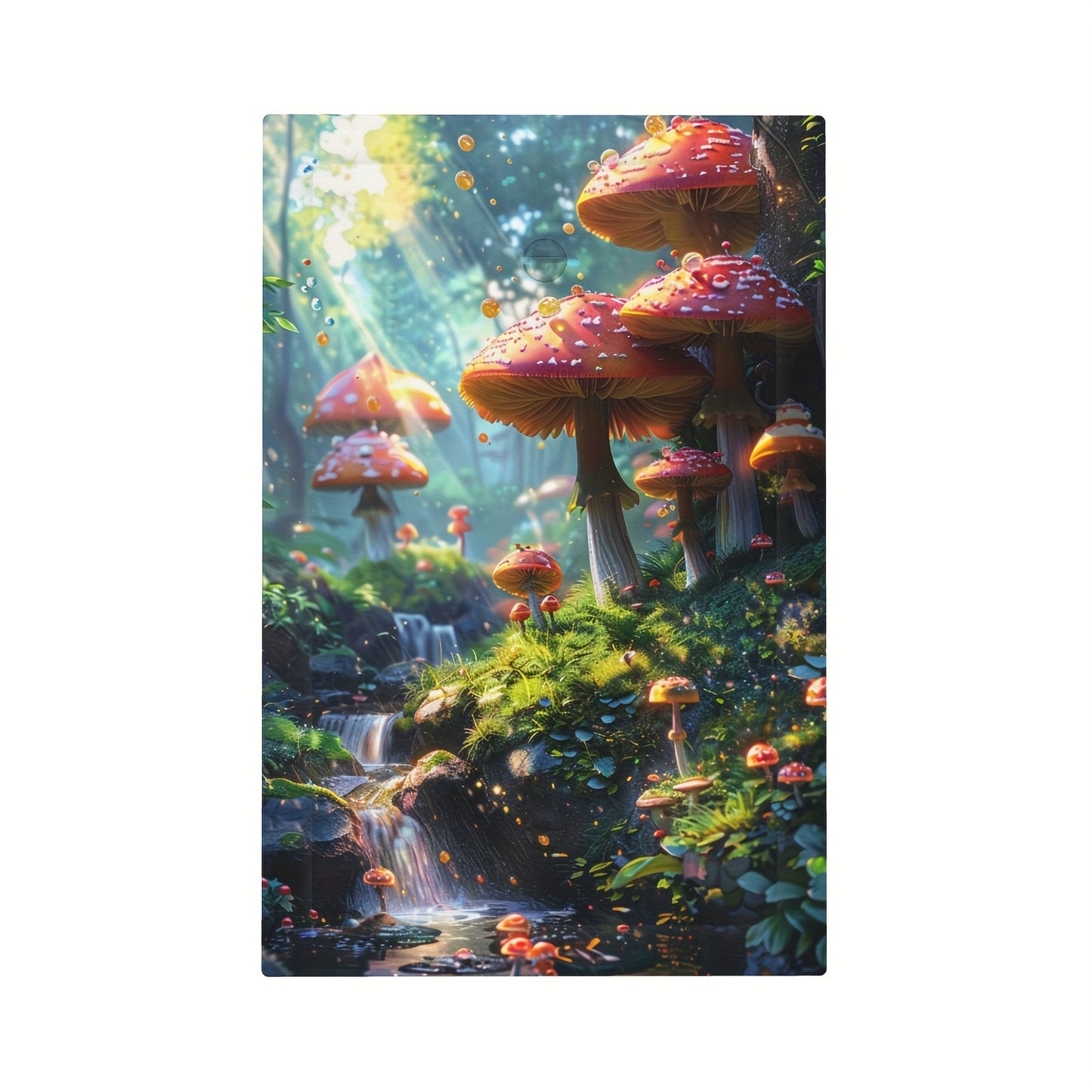 Modern decorative switch cover featuring mushrooms in a forest design. Ideal for bedroom, kitchen, or home decor.