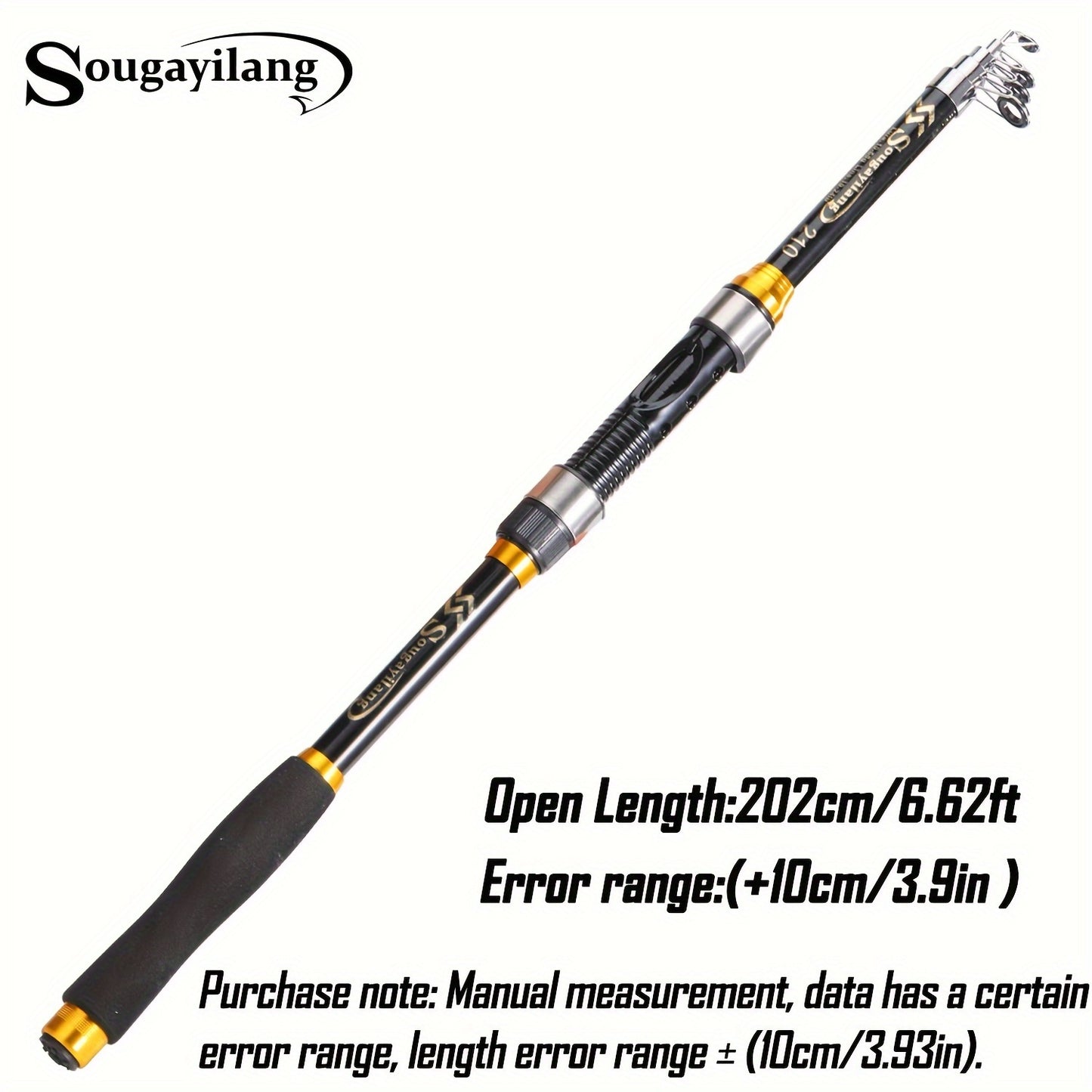 Sougayilang Telescopic Fishing Rod is a portable, durable fiberglass rod with medium action and extendable length for versatile saltwater fishing.