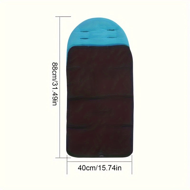 Stay warm and protected during the colder months with this windproof and cozy stroller foot cover pad. Made of durable polyester material, this accessory is ideal for young children's strollers and provides excellent protection against snow and chilly